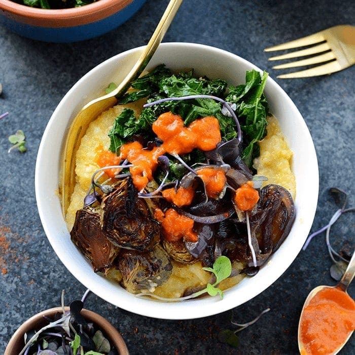 Unlock Creamy Polenta: Roasted Brussels Sprout Bowl Tips